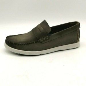 Driver Club USA Mens Southport Penny Loafers Grey Nubuck Leather Slip-On 8 NEW‎